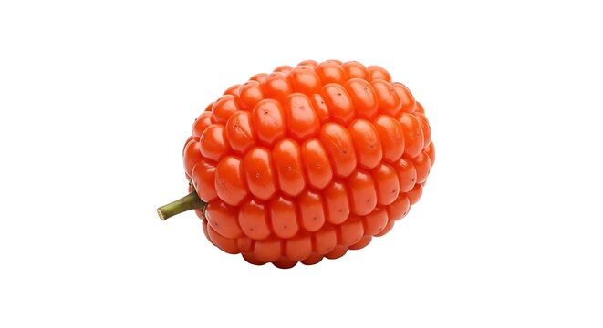 Fresh Red Ackee Fruit Isolated on White Background