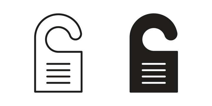 Door hanger icon symbol, logo illustration. Vector graphics web design.