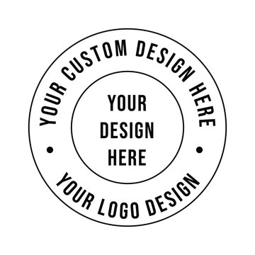Custom Logo Badge Mockup  Circular Stamp Design Template