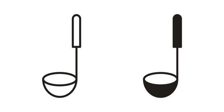 Ladle icon symbol, logo illustration. Vector graphics web design.