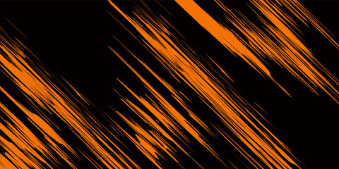 orange black brush Car sticker wrap pattern banner abstract sporty lines black orange color combination grunge brush modern pattern racing motorsport design.vector illustration. eps 10 © ifan