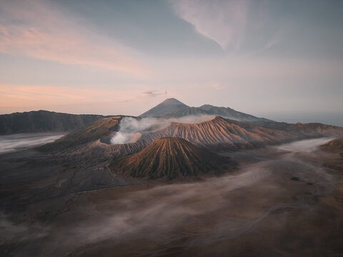 Bromo volcano Gunung Bromo during sunrise in Bromo Tengger Semeru National Park, East Java, Indonesia