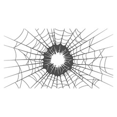 Obraz premium Realistic spider web vector illustration set isolated on transparent background. Creepy cobweb corner decoration for Halloween design, spooky gothic gothic aesthetic, hand-drawn net pattern graphic.