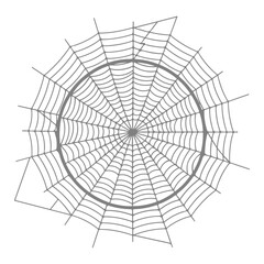 Obraz premium Realistic spider web vector illustration set isolated on transparent background. Creepy cobweb corner decoration for Halloween design, spooky gothic gothic aesthetic, hand-drawn net pattern graphic.