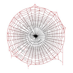 Obraz premium Realistic spider web vector illustration set isolated on transparent background. Creepy cobweb corner decoration for Halloween design, spooky gothic gothic aesthetic, hand-drawn net pattern graphic.
