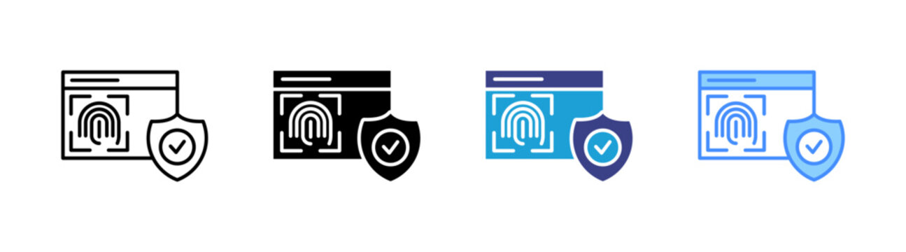 Authorization  icon set multiple style collection