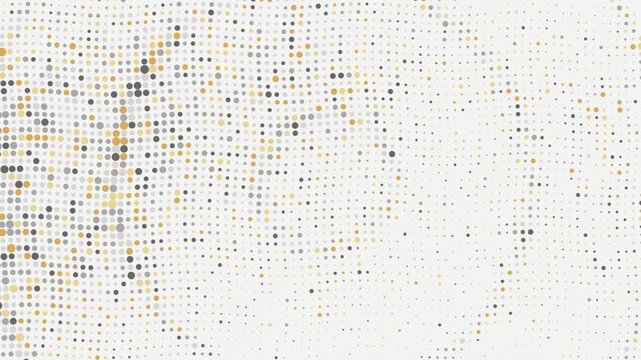 Dynamic digital background featuring a wavy halftone dot pattern in grey, yellow, and white, creating an abstract texture