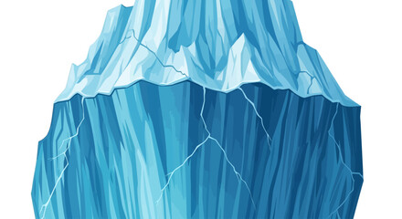 A vibrant blue mountain range with cracks ideal for design on transparent background silhouette © MD