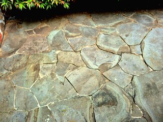 Irregular Flagstone Pavement Texture with Natural Stone Patterns