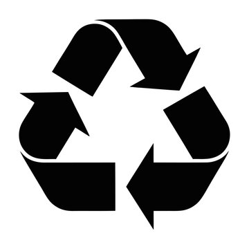 Vector of a recycling symbol for environmental sustainability