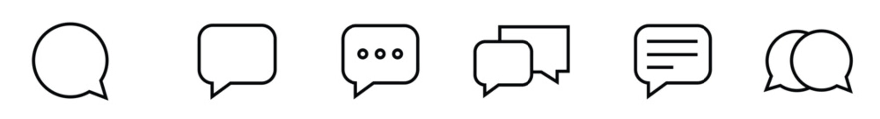 Obraz premium Circle Chat, Rounded Speech Bubble, Message Dots, Double Conversation, Text Box, Group Chat, Communication, Feedback, Social Media, Discussion, Icon