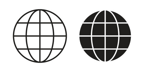Obraz premium Globe icon logo concept on white background. Suitable for use on web apps