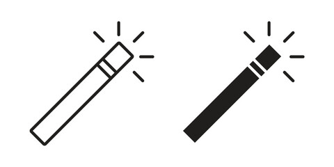 Obraz premium Magic wand icon logo concept on white background. Suitable for use on web apps