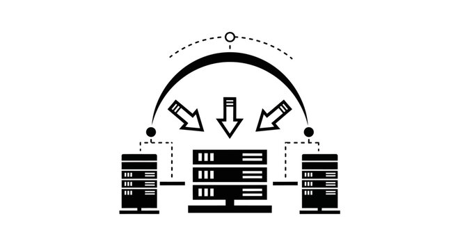 Data transfer between computer servers.