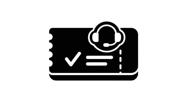 Customer support ticket icon design.