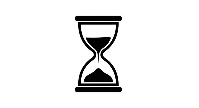 Hourglass timer with flowing sand.