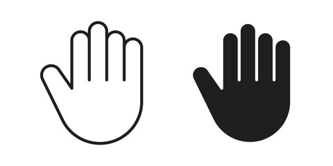 Obraz premium Stop icon logo concept on white background. Suitable for use on web apps