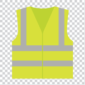 A bright yellow high-visibility safety vest with gray reflective stripes ensures worker protection and roadside awareness.