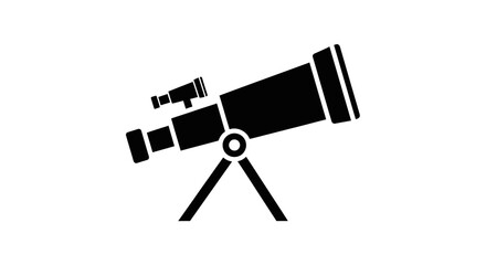 Telescope on tripod stand instrument. © fadli