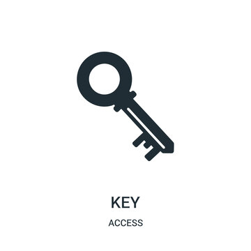 Large black metal skeleton key.