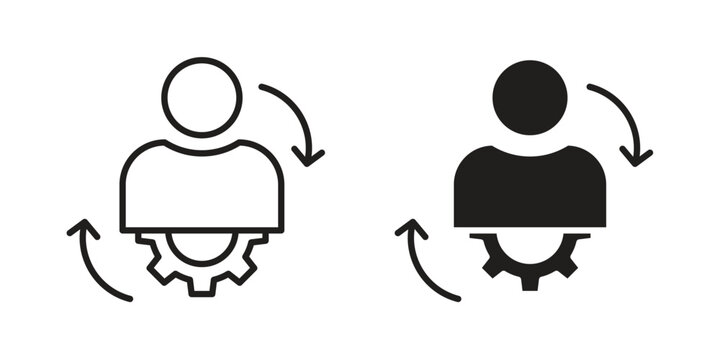 Adaptation icon for web apps, mobile apps. Graphic element illustration