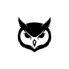 Fototapeta premium Owl Face Icon Graphic Design Element.
