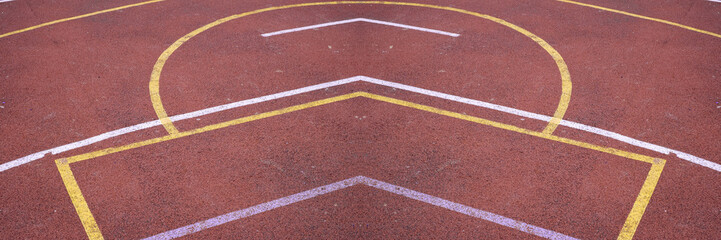 Fototapeta premium synthetic old outdoor floor for basketball and minifootball