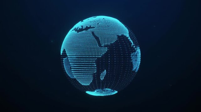 Digital Earth Globe Futuristic Network Connection Technology Background