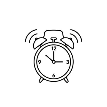 Alarm clock ringing at twelve oclock.
