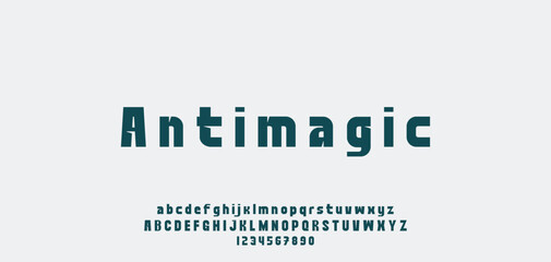 Fototapeta premium Modern Sports tech font typography. MINIMAL vector typeface for a company. Minimal gaming fonts for logo design.