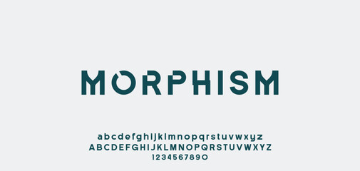 Obraz premium Modern Sports tech font typography. MINIMAL vector typeface for a company. Minimal gaming fonts for logo design.