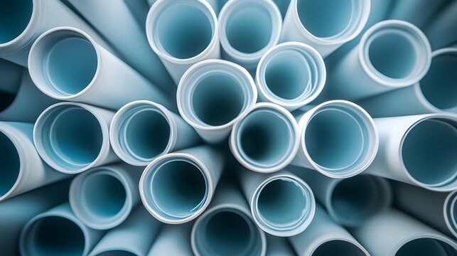 Abstract Background of White Pipes tubes pattern