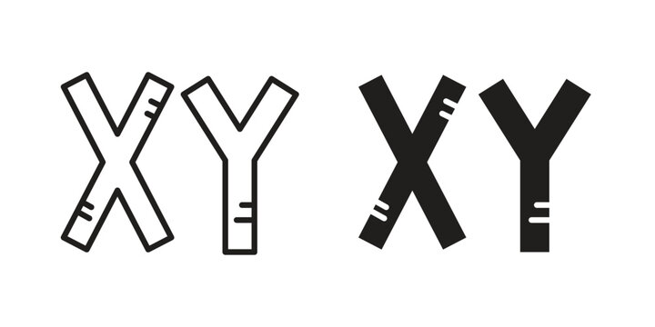 Masculine Chromosomes icon for web apps, mobile apps. Graphic element illustration