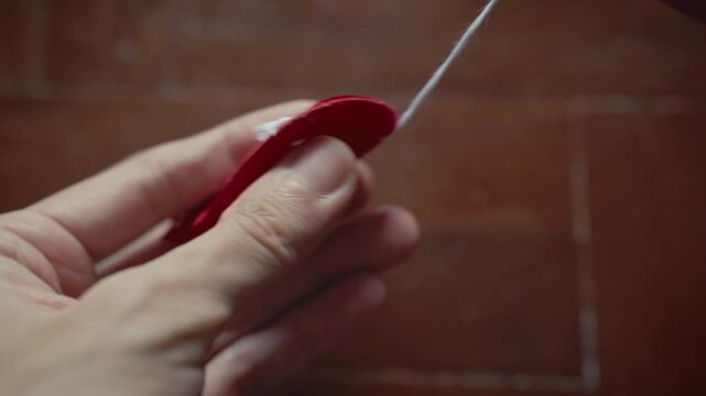 Hand-Crafting a Red Heart Shape from Textile Material