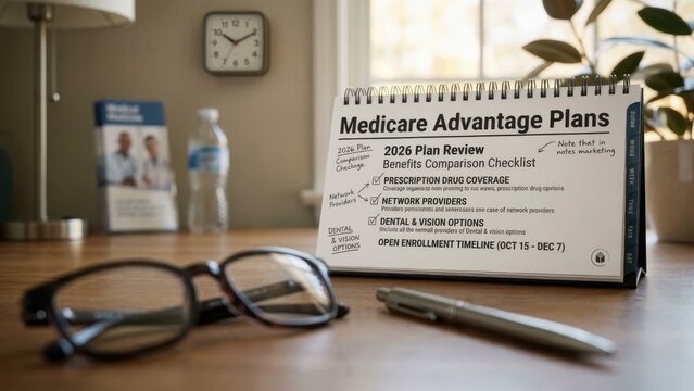 Reviewing medicare advantage plans for 2026 essential checklist and network insights at your home office