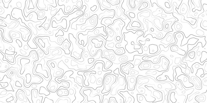 Abstract topographic map contour lines pattern on white background