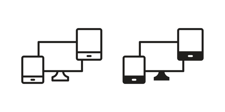 Responsive icon for web apps, mobile apps. Graphic element illustration