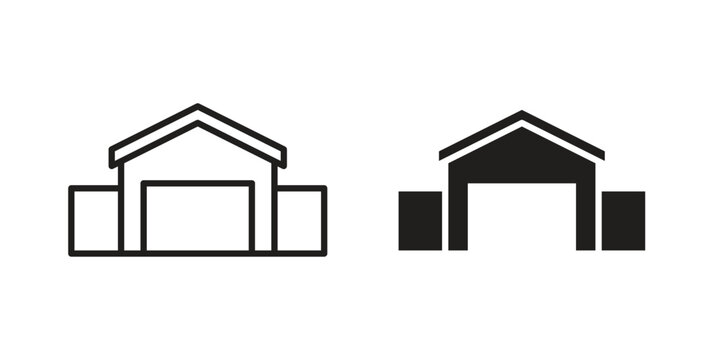 Showroom icon for web apps, mobile apps. Graphic element illustration