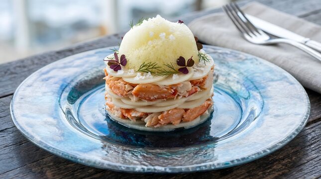 Patagonian King Crab with Hearts of Palm and Lemon Foam