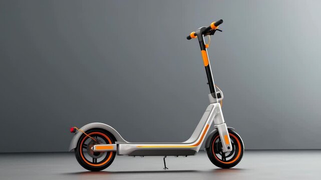 Stylish Electric Scooter in Modern Design. This e-scooter's design showcases the future of urban transport. This scooter is a symbol of innovation, and ease of use