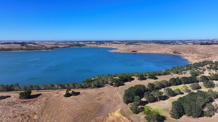 Fototapeta premium Spectacular aerial photo of Lake Bullen Merri Victoria Australia