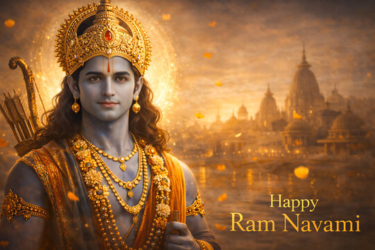 Lord Shri Ram portraits for Ram Navami, Diwali, Dussehra, Vijayadashami, Ramlila, Deepotsav Ayodhya, Ram janmotsav, Festival Marketing, Greeting Cards, Social Media