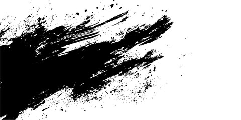 Abstract artistic black brushstroke paint with a dynamic texture. Embodying raw emotion, energy, and artistic freedom, it serves as a visual metaphor for creativity and self-expression.  © DreamLoom