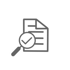 Obraz premium Business Icons – Document Verification Search Interface Icon / ドキュメント検証検索インターフェースアイコン