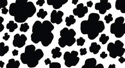Fototapeta premium Black and white cow print pattern