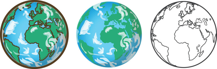 地球（ヨーロッパ・アフリカ・アメリカ・大西洋） © tam