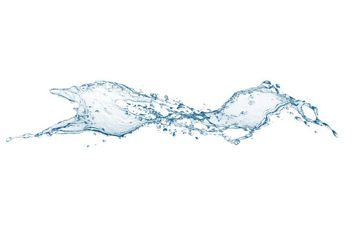 抽象的な青い水しぶきの3dイラスト	