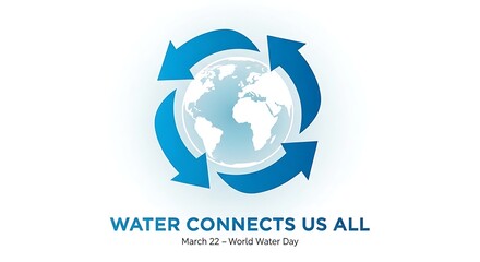 Fototapeta premium Water conservation and global connection logo
