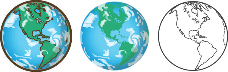 地球（北アメリカ・南アメリカ・大西洋・太平洋） © tam