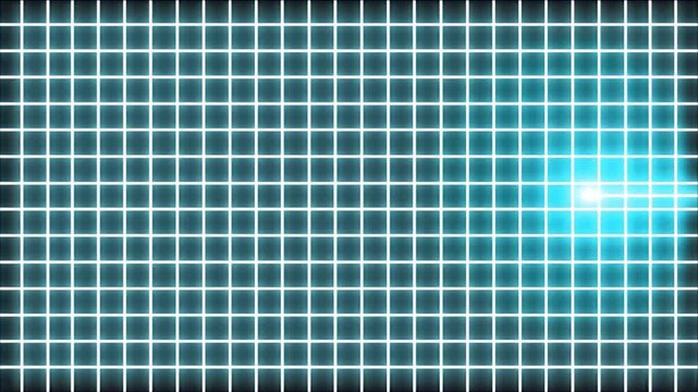 Cyan traffic route on dark grid for smart city control